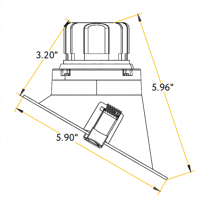 GDL - G26001Goodlite Saturn G - 26001 3.5″ 14W LED Sloped Ceiling Gimbal Downlight Selectable CCT