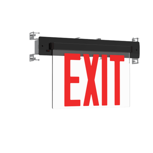 GBL-NYEX604-BKGreenBeam EDGEX 8" NYC Approved Edge-Lit LED Exit Sign, Red, Remote Capable