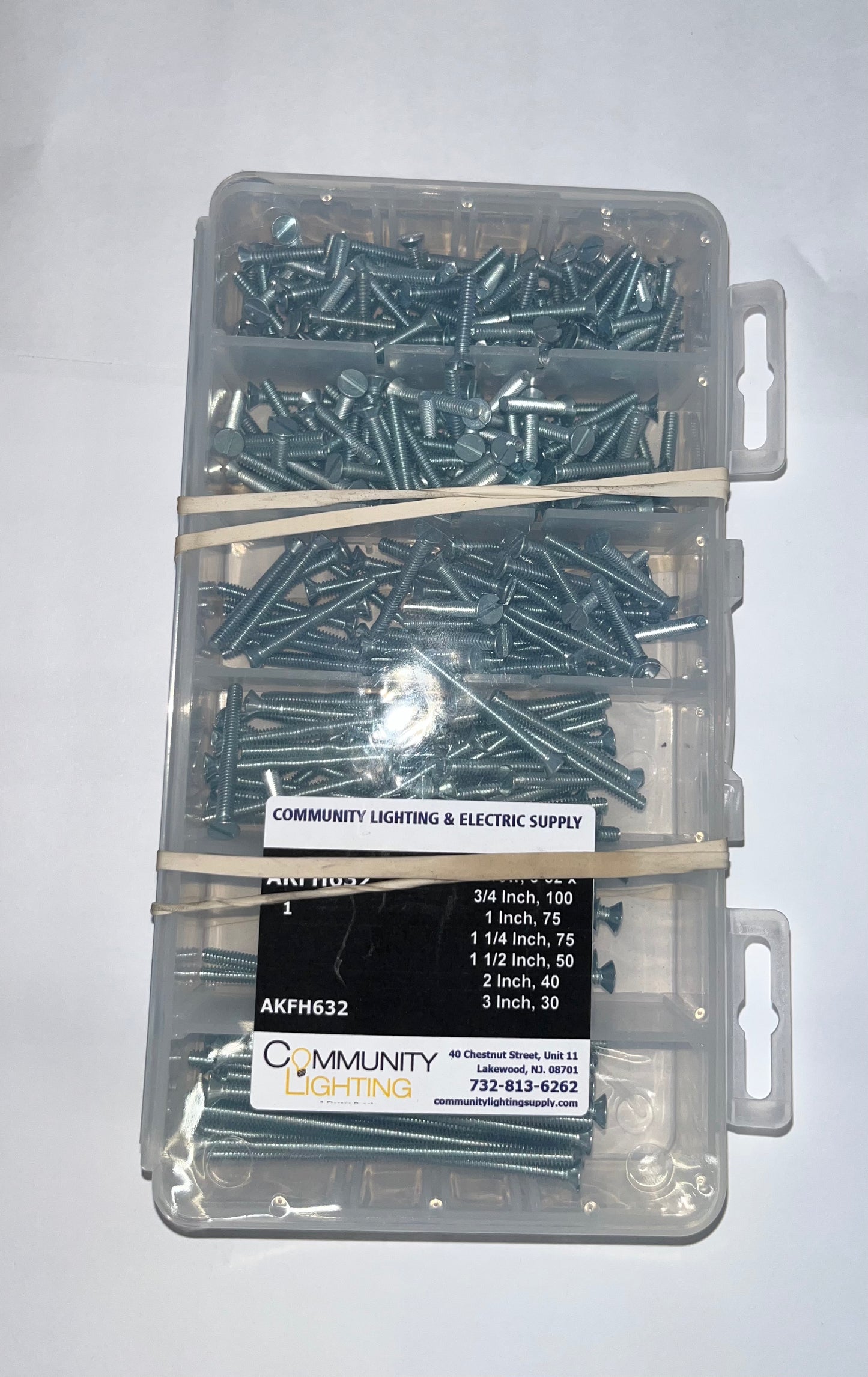 Selecta AKFH632 6-32 x 3/4"”-3" Flat Head Machine Screw Kit