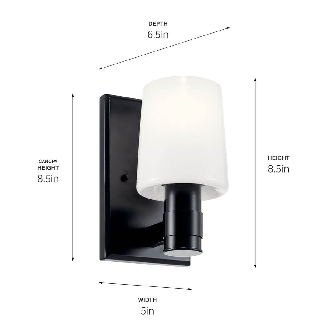 KICHLER-55174NIKICHLER Adani 55174 1 Light Vanity with Frosted Glass