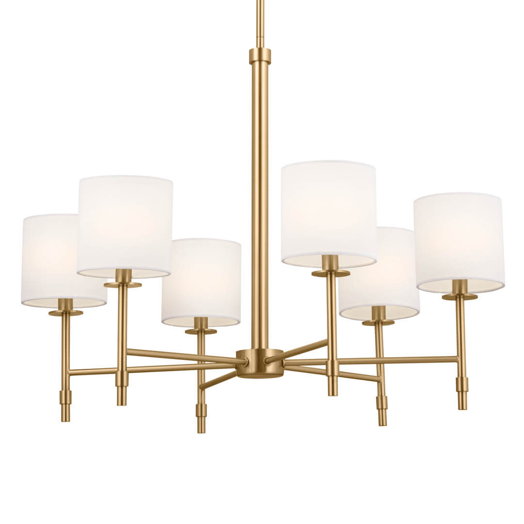 KICHLER-52500BNBKICHLER Ali 52500 28" 6-Light Chandelier with Fabric Shades