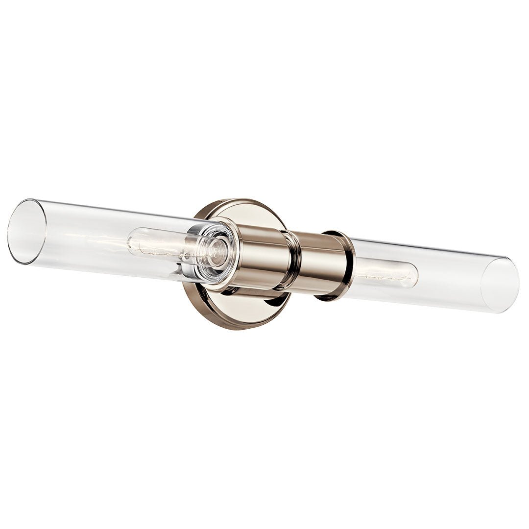 KICHLER-52654PNKICHLER Aviv 52654 2 Light Wall Sconce with Clear Glass