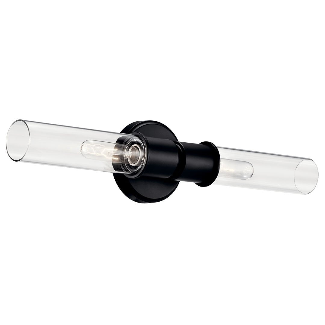 KICHLER-52654BKKICHLER Aviv 52654 2 Light Wall Sconce with Clear Glass