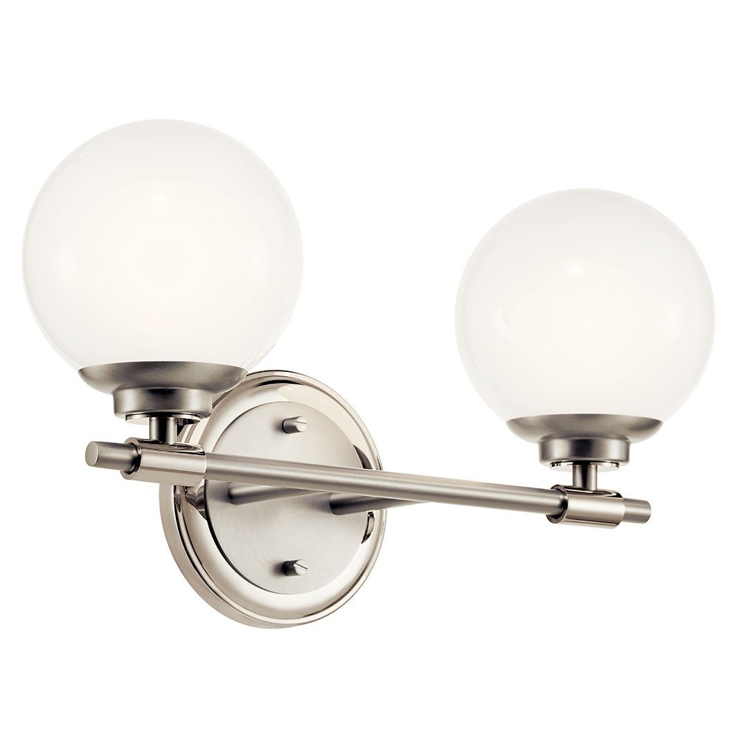 KICHLER-55171PNKICHLER Benno 55171 2 Light Vanity with Frosted Glass