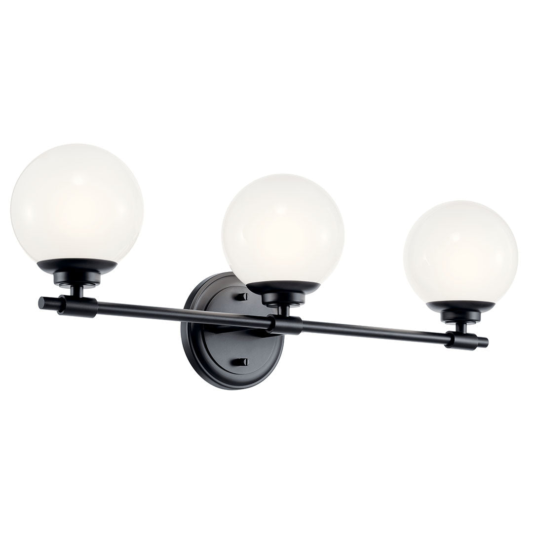 KICHLER-55172BKKICHLER Benno 55172 3 Light Vanity with Frosted Glass in Polished Nickel and Brushed Nickel