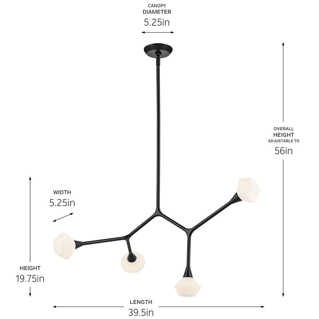 KICHLER-52762PNKICHLER Cassius 52762 5.0W LED 5.25" Chandelier