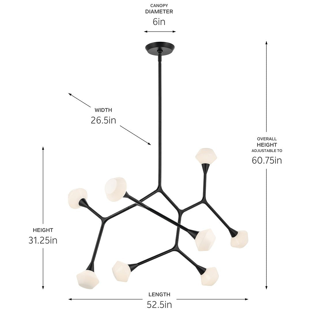 KICHLER-52763PNKICHLER Cassius 52763 5.0W LED 26.5" Chandelier