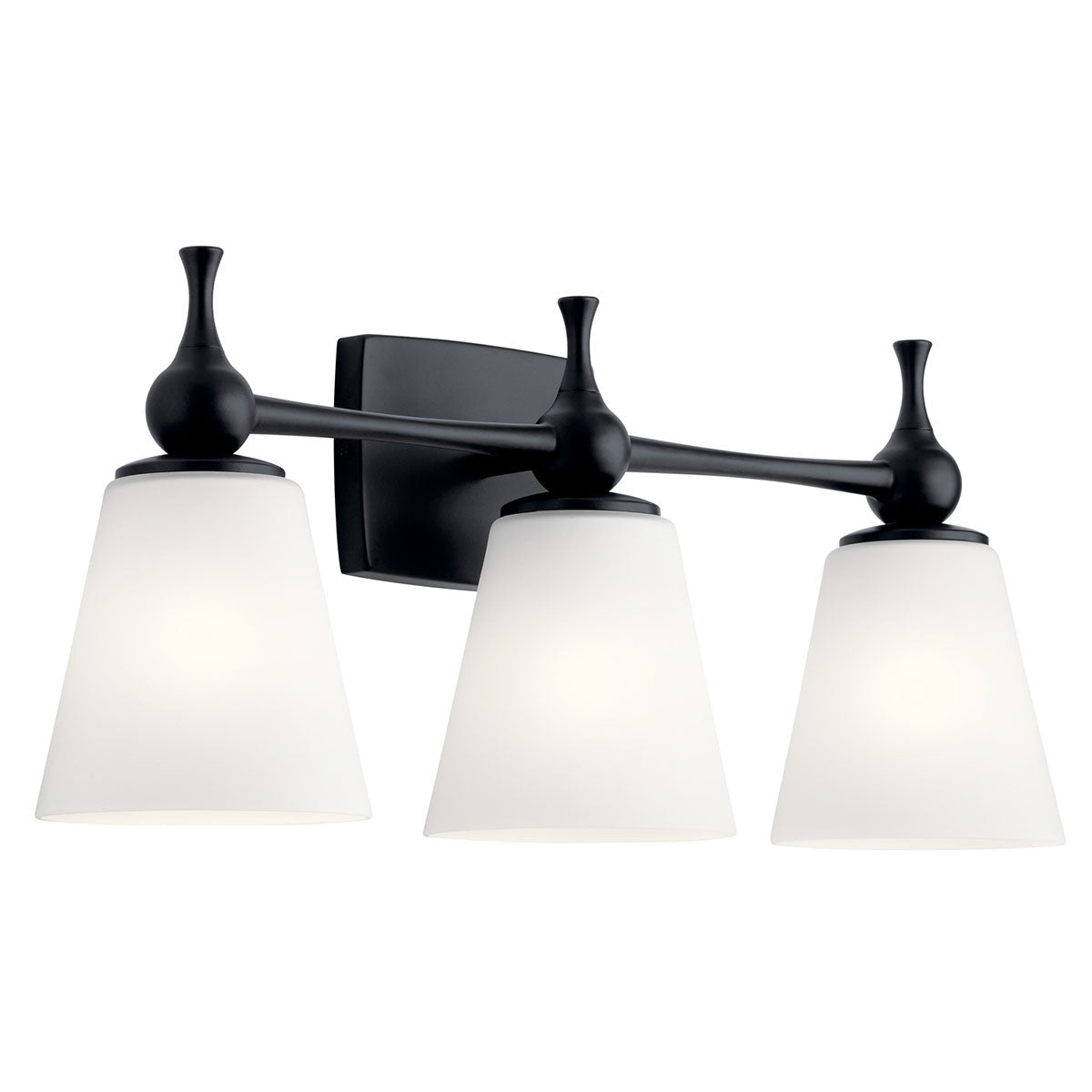 KICHLER-55092BKKICHLER Cosabella 55092 3 Light Vanity Light with Frosted Glass