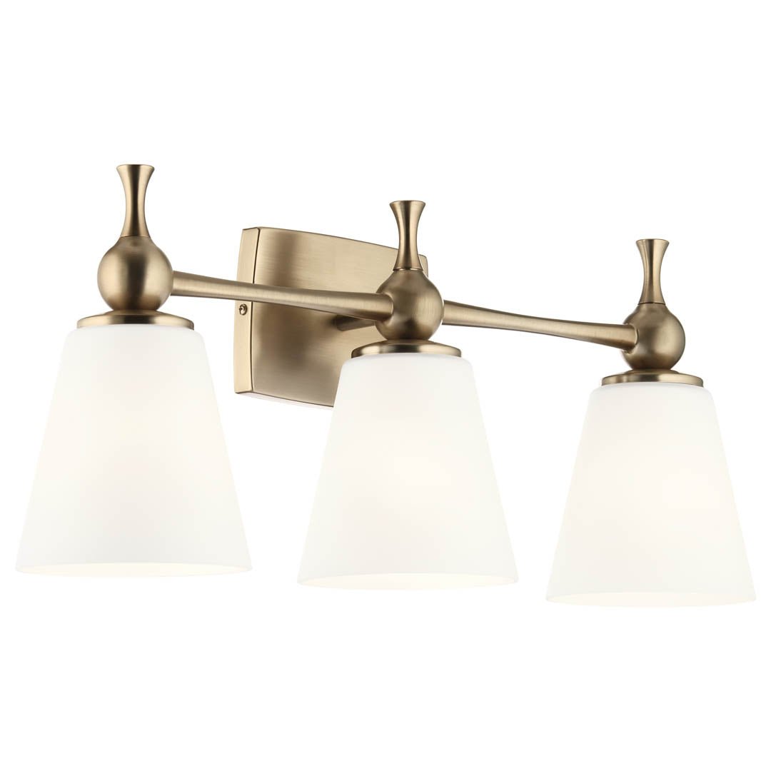 KICHLER-55092CPZKICHLER Cosabella 55092 3 Light Vanity Light with Frosted Glass