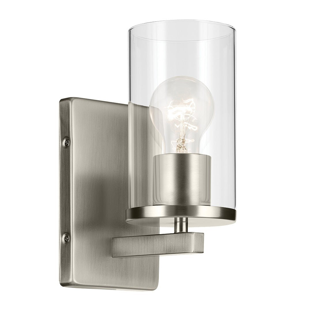 KICHLER-45495NICLRKICHLER Crosby 45495 1 Light Vanity Light with Frosted/Clear Glass