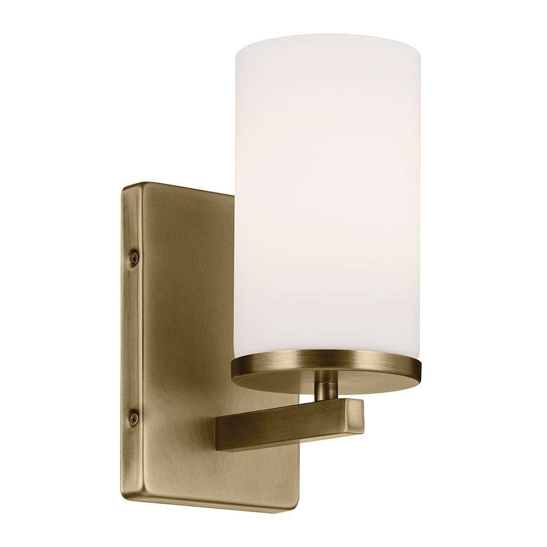 KICHLER-45495NBRKICHLER Crosby 45495 1 Light Vanity Light with Frosted/Clear Glass