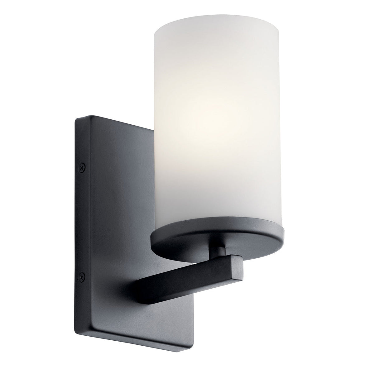 KICHLER-45495BKKICHLER Crosby 45495 1 Light Vanity Light with Frosted/Clear Glass