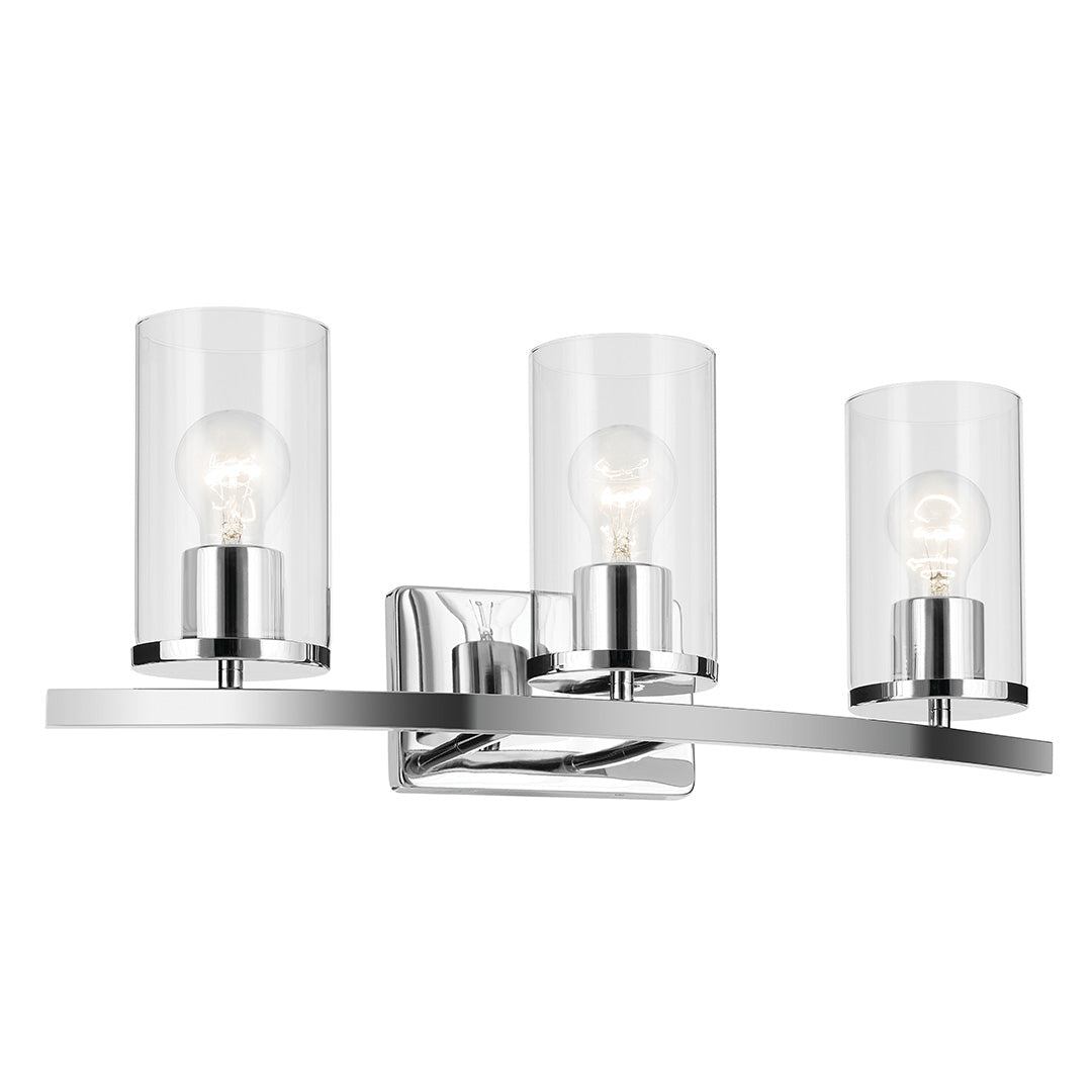 KICHLER-45497CHCLRKICHLER Crosby 45497 3 Light Vanity Light with Frosted/Clear Glass