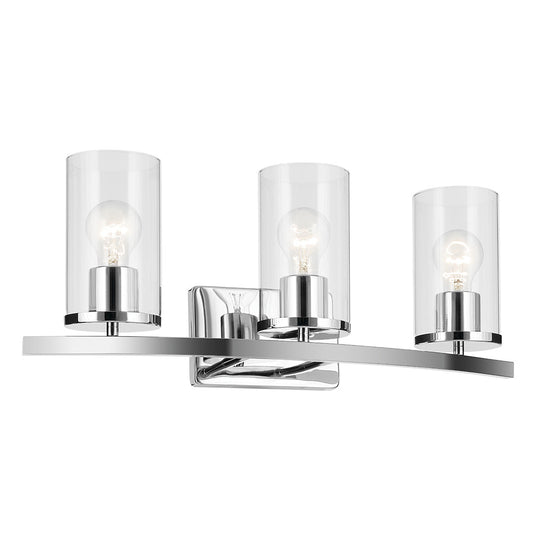 KICHLER-45497CHCLRKICHLER Crosby 45497 3 Light Vanity Light with Frosted/Clear Glass