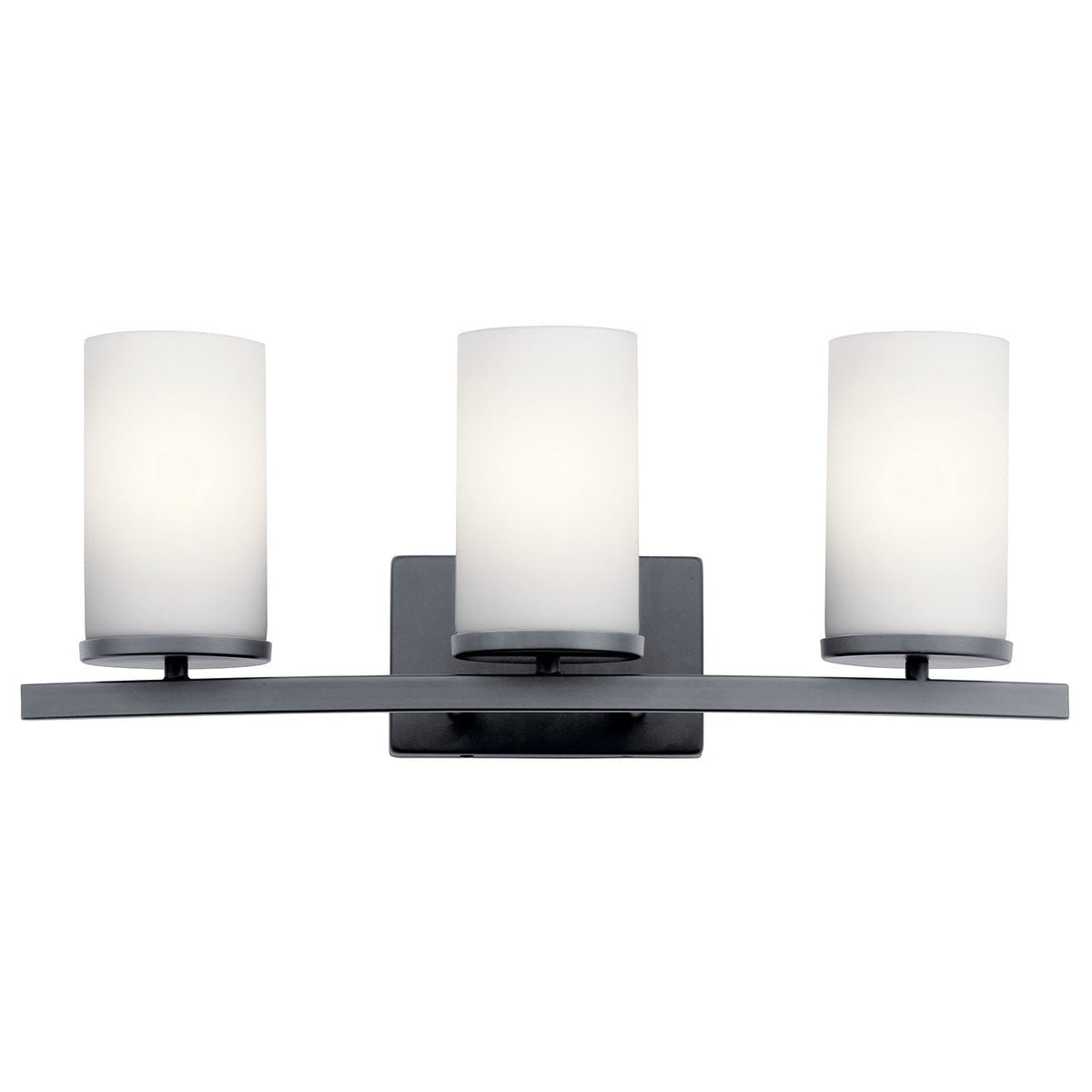 KICHLER-45497BKKICHLER Crosby 45497 3 Light Vanity Light with Frosted/Clear Glass