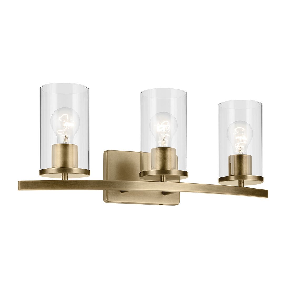 KICHLER-45497NBRCLRKICHLER Crosby 45497 3 Light Vanity Light with Frosted/Clear Glass
