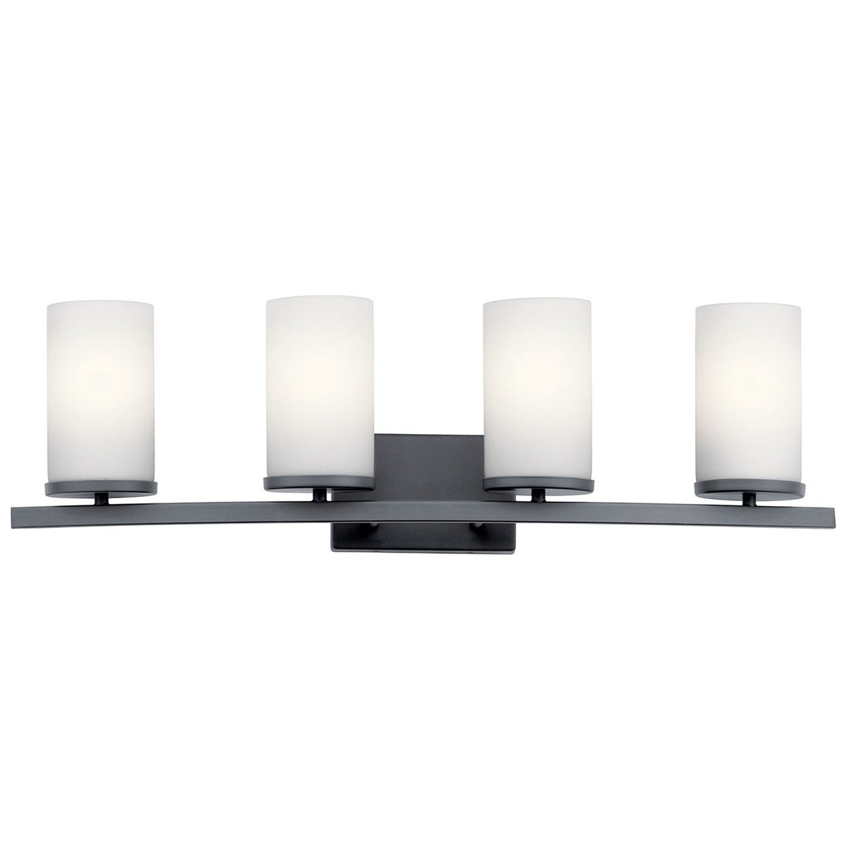 KICHLER-45498BKKICHLER Crosby 45498 4 Light Vanity Light with Frosted/Clear Glass
