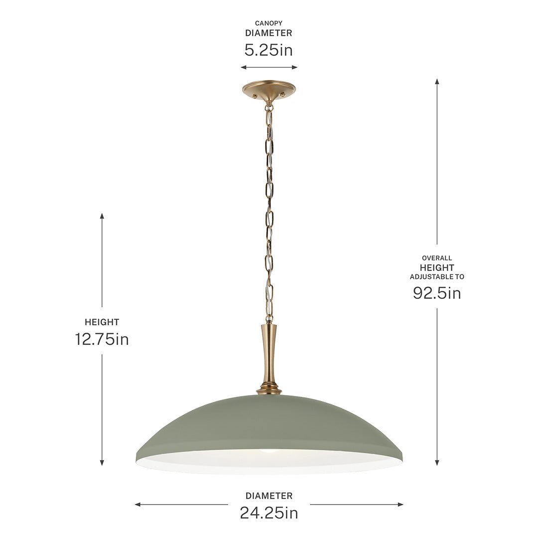 KICHLER-52637GRGKICHLER Delarosa 52637 24" 1 Light Pendant
