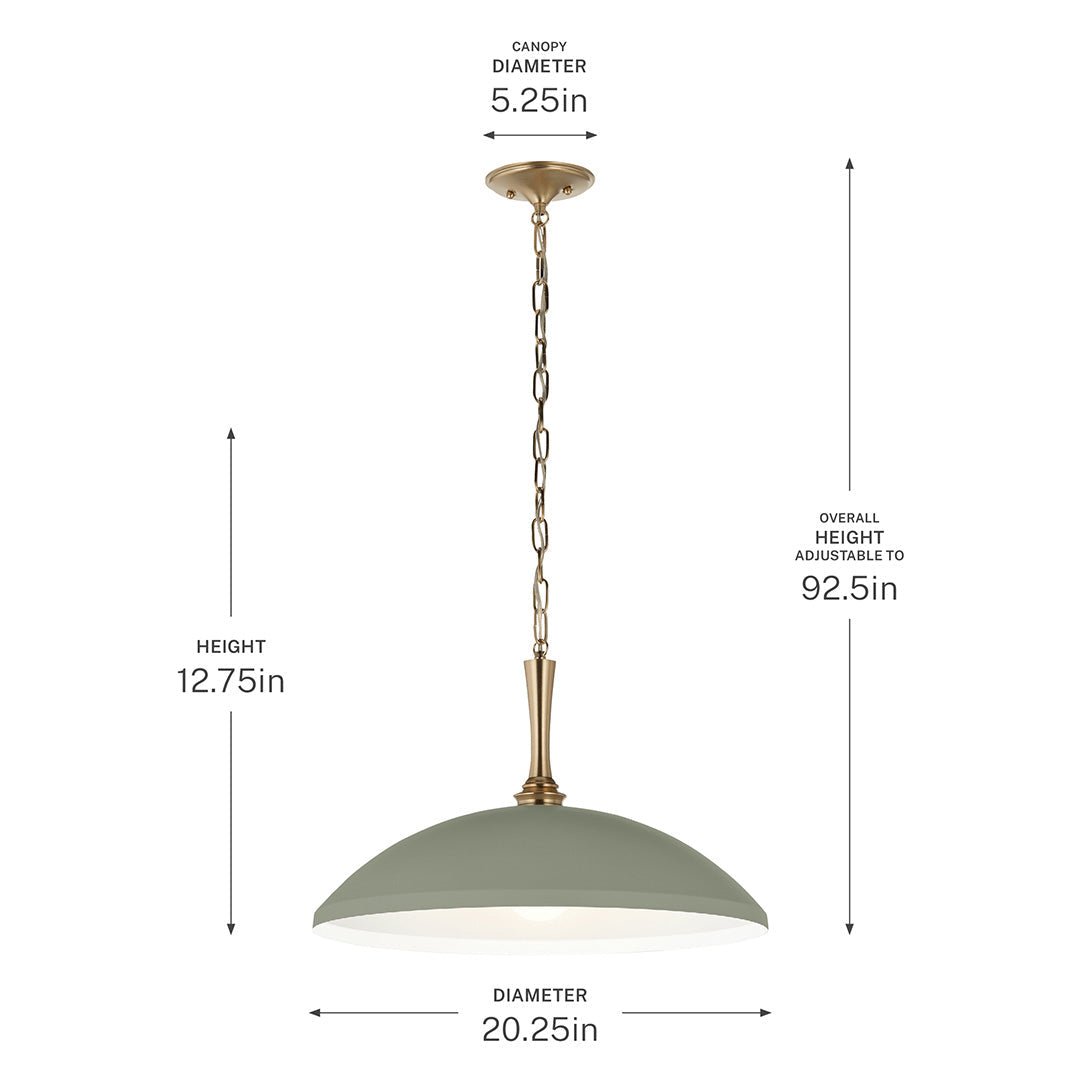 KICHLER-52638GRGKICHLER Delarosa 52638 20" 1 Light Pendant