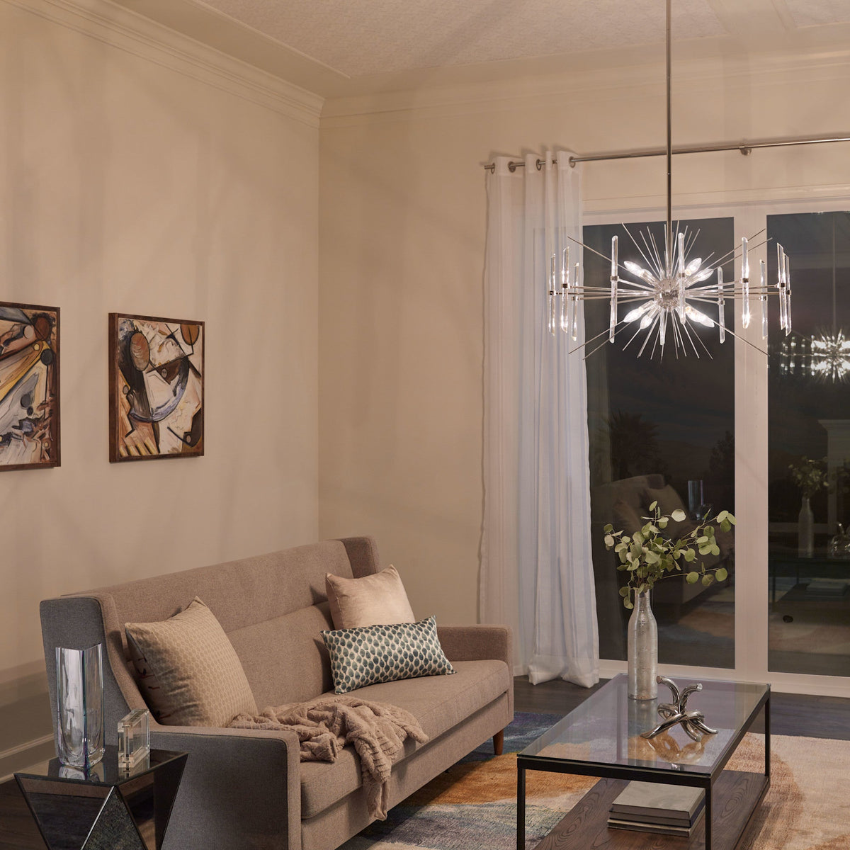 KICHLER-44276PNKICHLER Eris 44276 30" 8-Light Chandelier