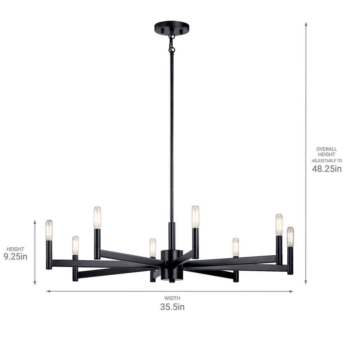 KICHLER-43857SNKICHLER Erzo 43857 35.5" 8-Light Chandelier