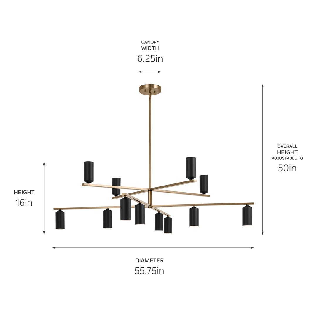 KICHLER-52533CPZWHKICHLER Gala 52533 5.5W LED 55.75" Chandelier