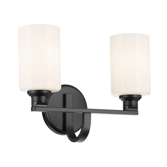 KICHLER-55225BKKICHLER Gioe 55225 2 Light Vanity Light with Clear/Frosted Glass
