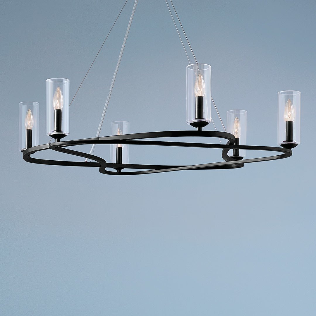 KICHLER-52771PNKICHLER Harpin 52771 37.75" 6-Light Chandelier