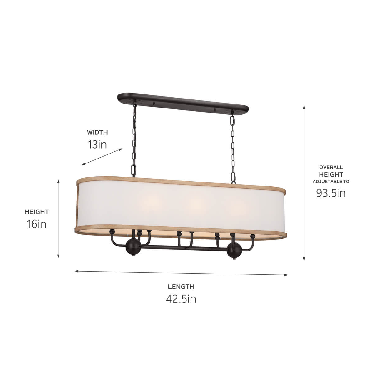 KICHLER-52467NBRKICHLER Heddle 52467 13" 8-Light Linear Chandelier