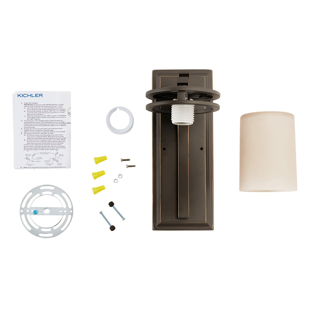 KICHLER-5076OZKICHLER Hendrik 12" 1 Light Wall Sconce with Frosted