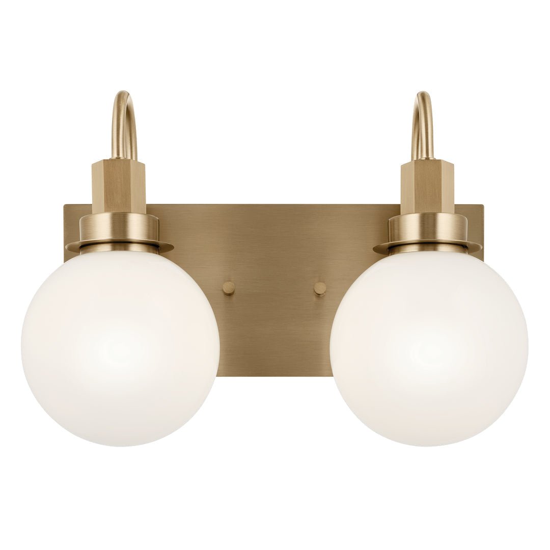 KICHLER-55150CPZKICHLER Hex 55150 2 Light Vanity with Frosted Glass