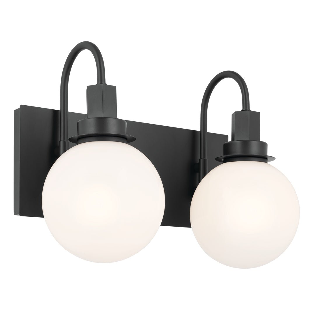 KICHLER-55150BKKICHLER Hex 55150 2 Light Vanity with Frosted Glass
