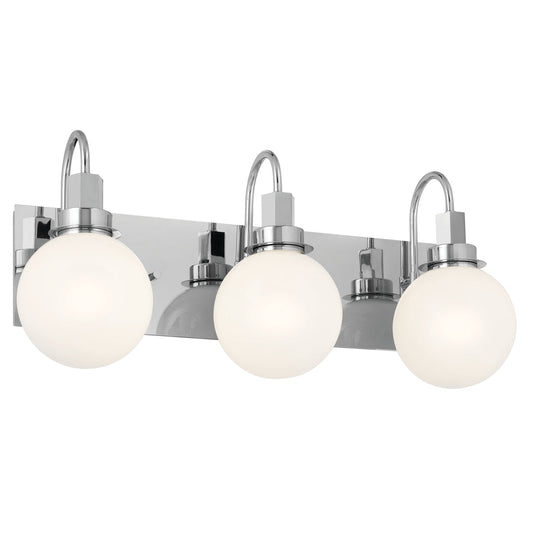 KICHLER-55151CHKICHLER Hex 55151 3 Light Vanity with Frosted Glass