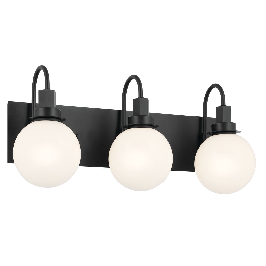 KICHLER-55151BKKICHLER Hex 55151 3 Light Vanity with Frosted Glass