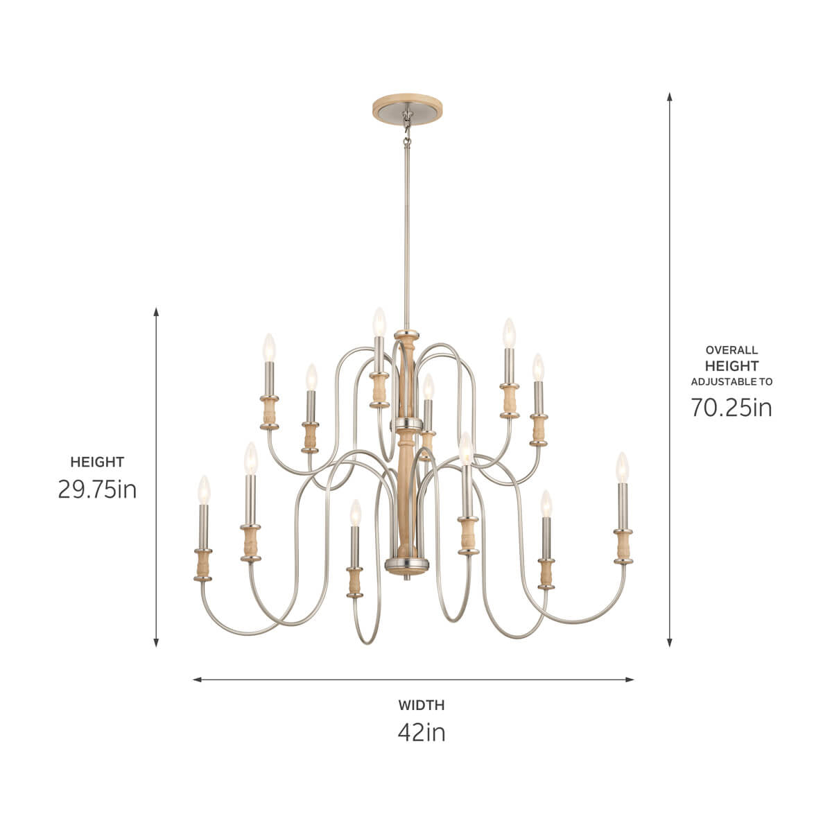 KICHLER-52472NIKICHLER Karthe 52472 42" 12-Light Chandelier
