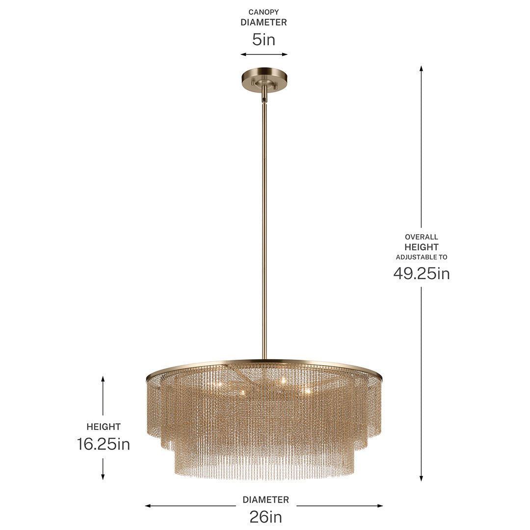 KICHLER-52823CPZKICHLER Khaite 52823 26" 4-Light Chandelier