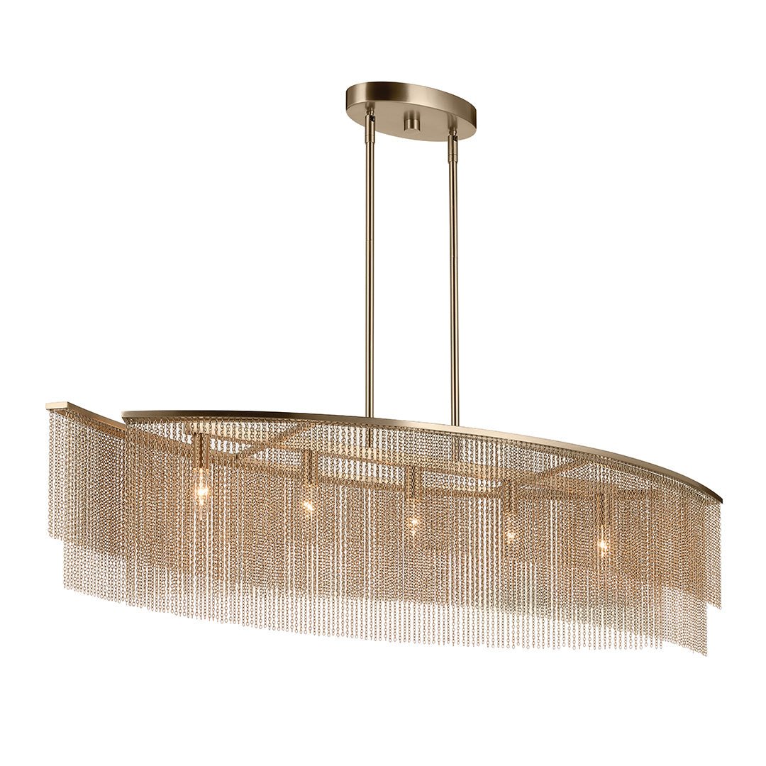 KICHLER-52825CPZKICHLER Khaite 52825 15" 5-Light Linear Chandelier