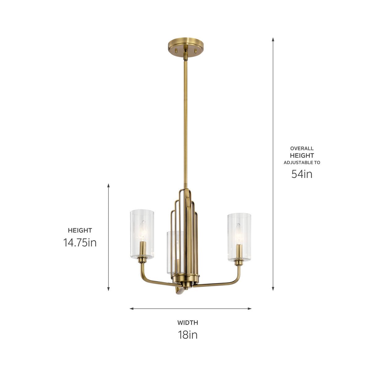 KICHLER-52410PNKICHLER Kimrose 52410 18.25" 3-Light Chandelier