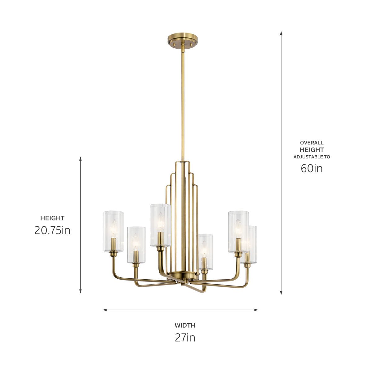 KICHLER-52411BNBKICHLER Kimrose 52411 27" 6-Light Chandelier