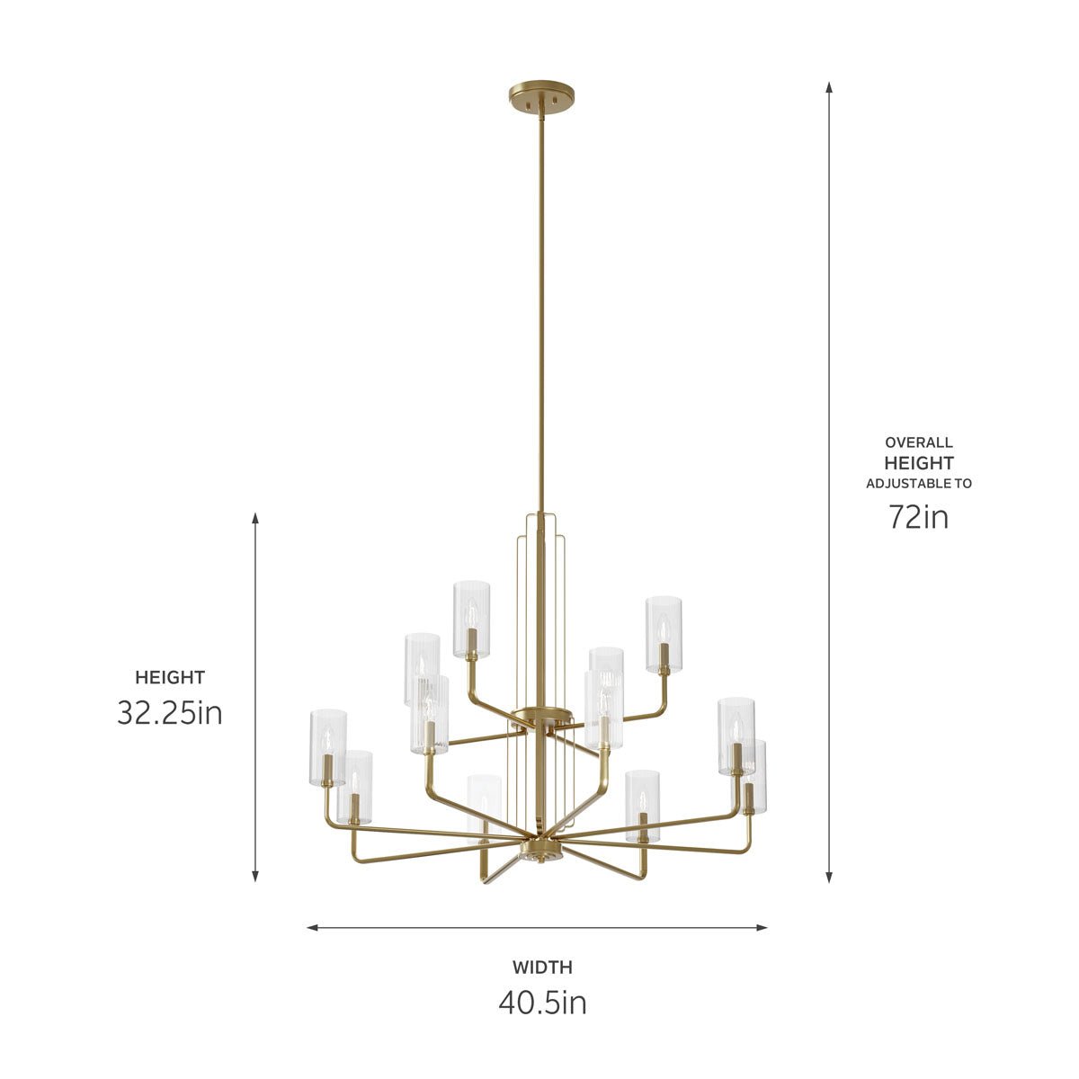 KICHLER-52412PNKICHLER Kimrose 52412 40.5" 12-Light Chandelier
