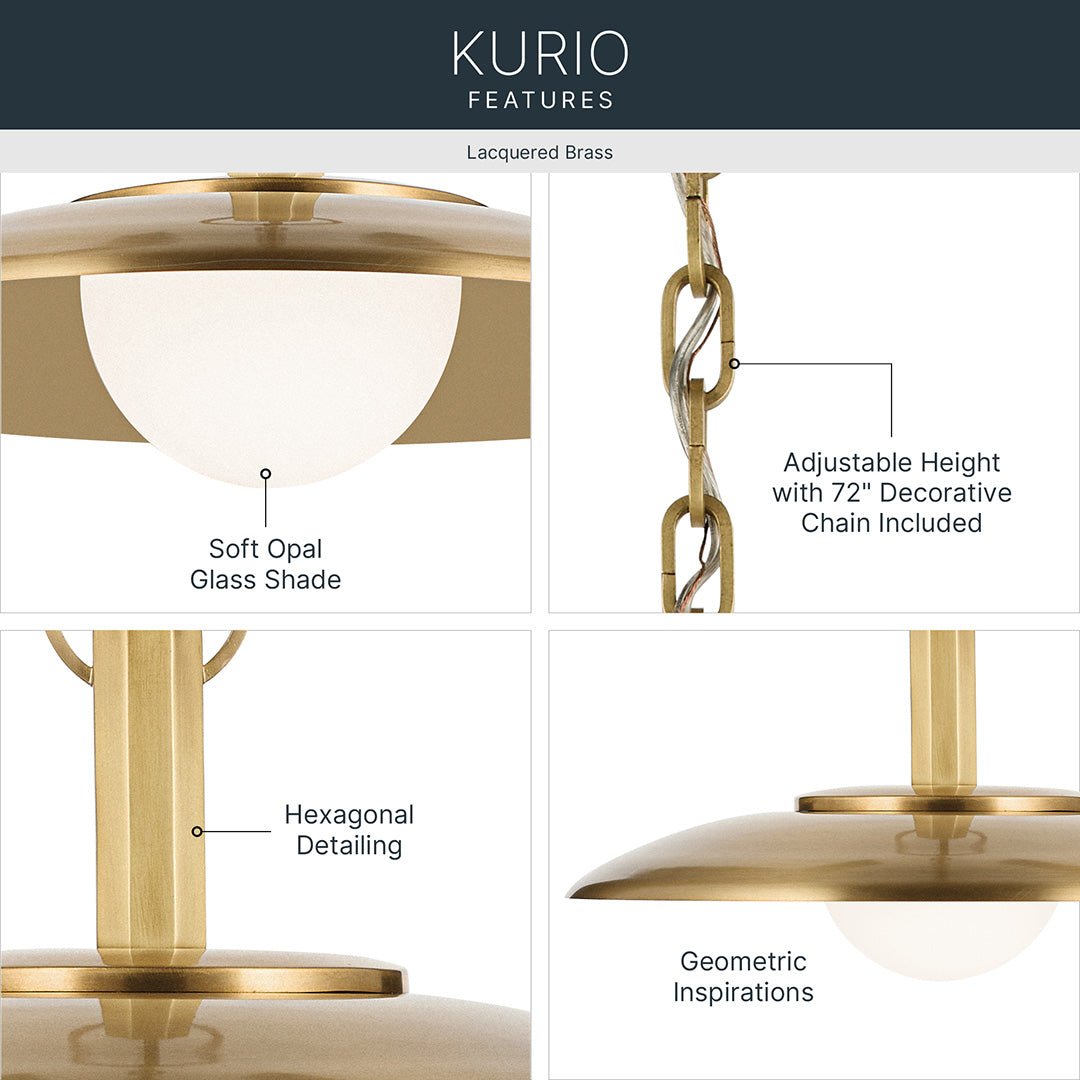 KICHLER-52834BKKICHLER Kurio 16"/22" 1 Light Pendant