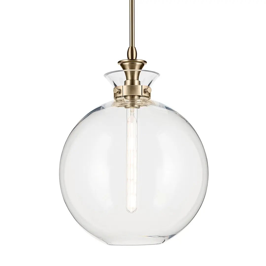 KICHLER-52778CPZCLRKichler Laria 52778 1 Bulb 10 Inch Globe Pendant Light