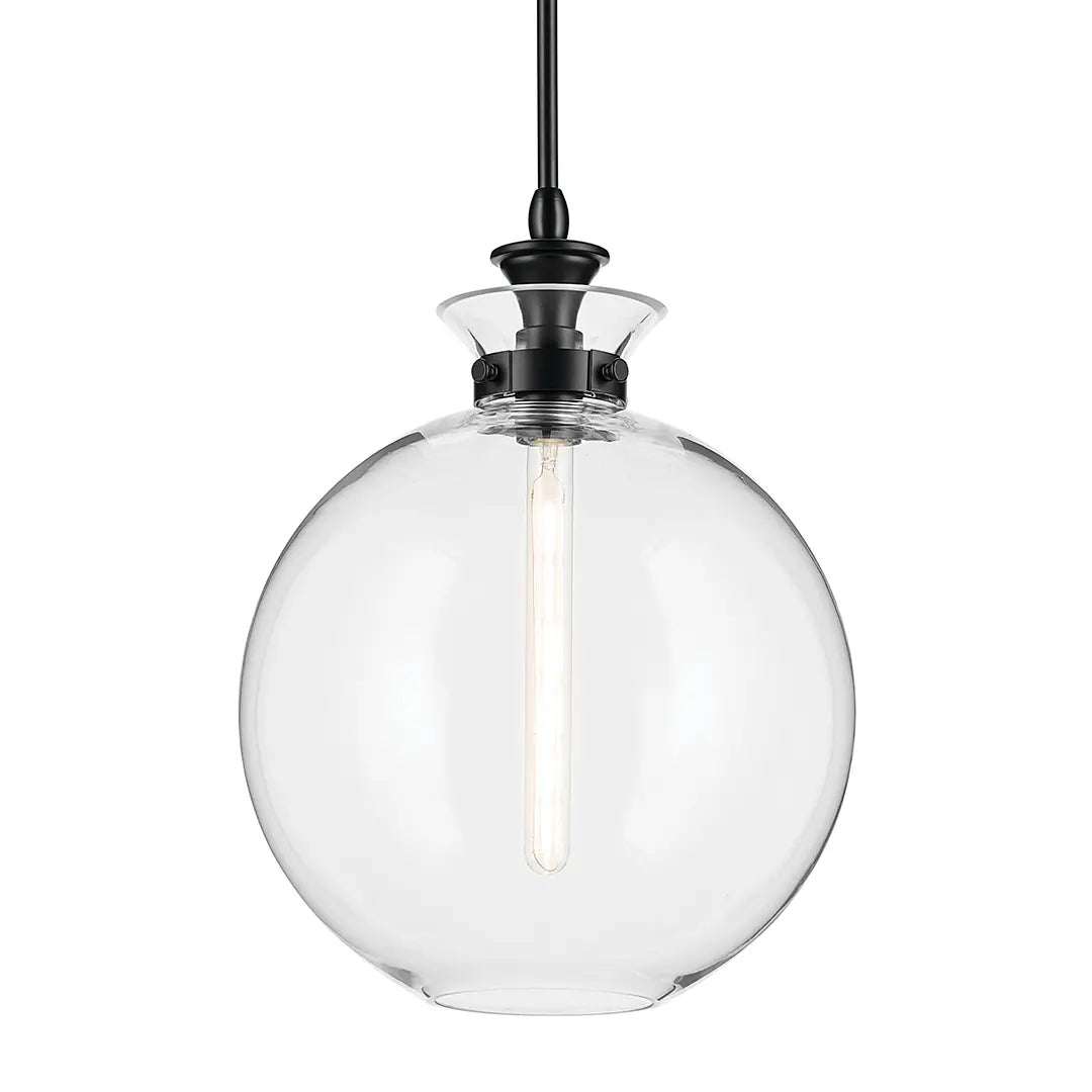 KICHLER-52778BKCLRKichler Laria 52778 1 Bulb 10 Inch Globe Pendant Light
