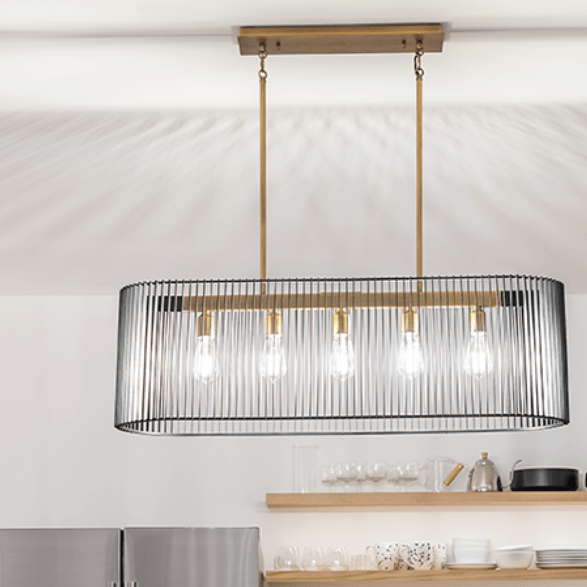 KICHLER-44168BKKICHLER Linara 44168 12" 5-Light Linear Chandelier
