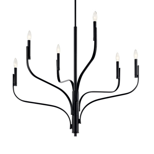 KICHLER-52673BKKICHLER Livadia 52673 36.25" 6-Light Chandelier