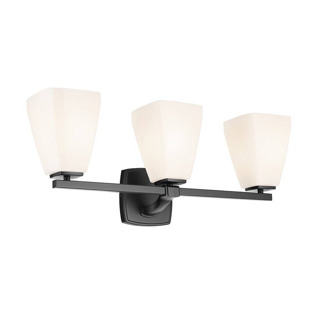 KICHLER-55216BKKICHLER Marant 55216 3 Light Vanity Light with Clear/Frosted Glass