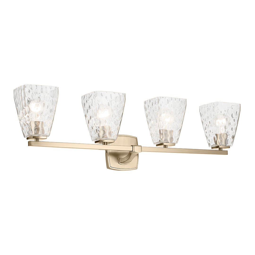 KICHLER-55217CPZWTRKICHLER Marant 55217 4 Light Vanity Light with Clear/Frosted Glass