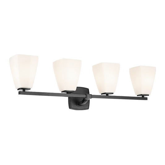 KICHLER-55217BKKICHLER Marant 55217 4 Light Vanity Light with Clear/Frosted Glass