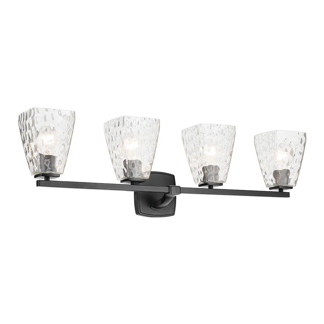 KICHLER-55217BKWTRKICHLER Marant 55217 4 Light Vanity Light with Clear/Frosted Glass
