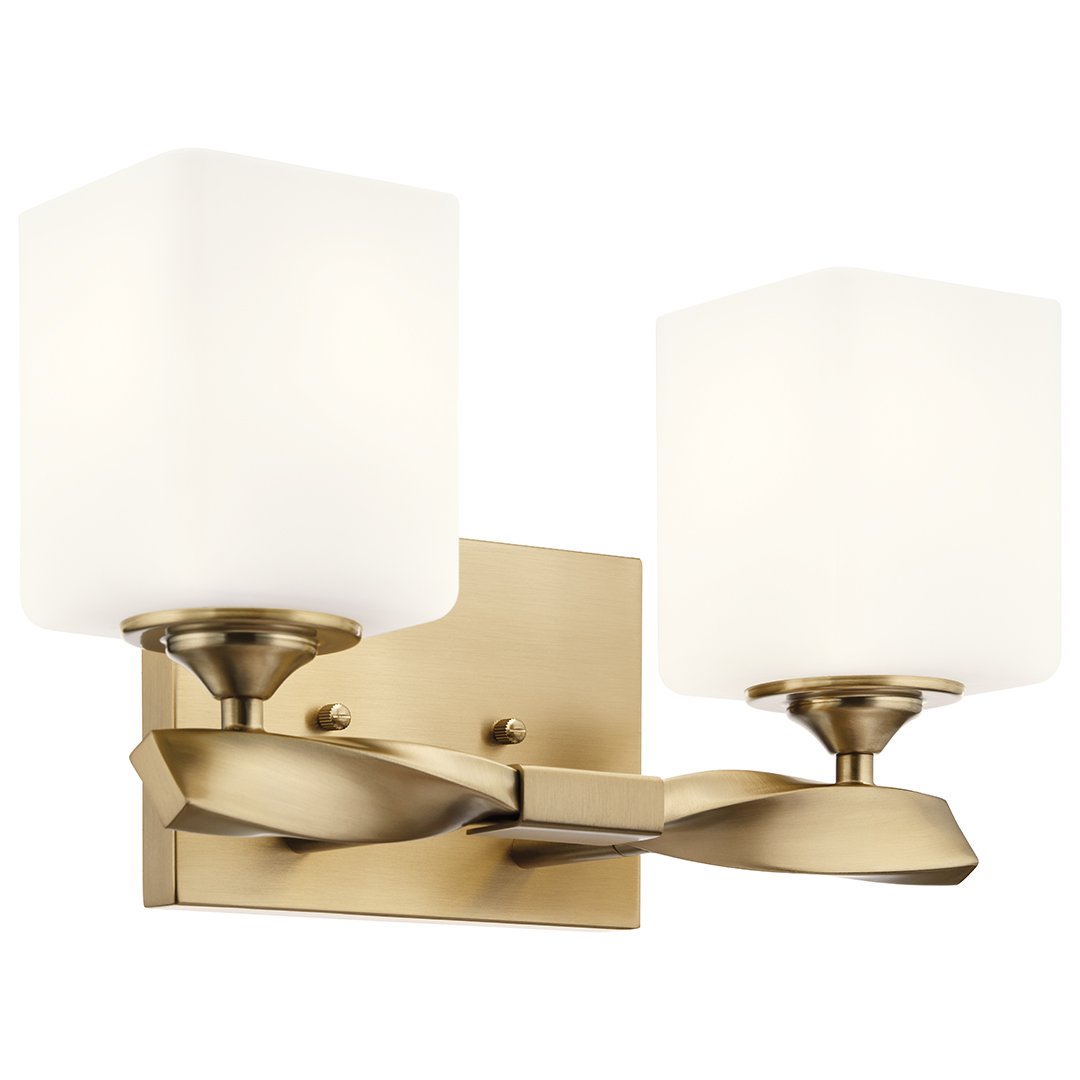 KICHLER-55001CPZKICHLER Marette 55001 2 Light Vanity Light with Frosted Glass